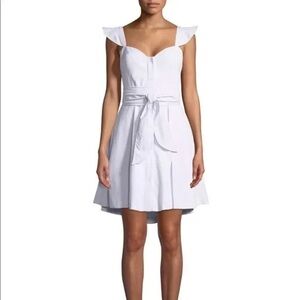 NWT Milly seersucker corset ruffle mini dress size 8